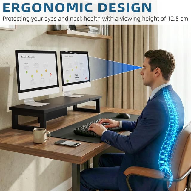 Detalle de OYRREU Bildschirmerhöhung 91x26 cm