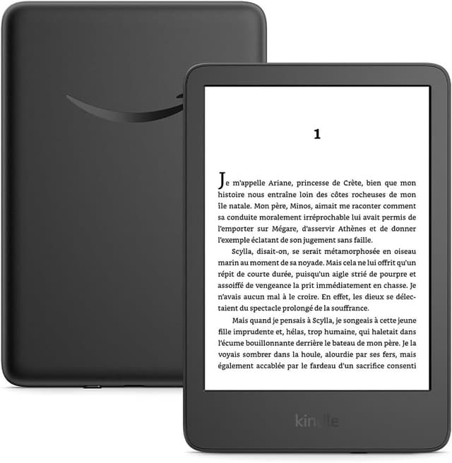 Detalle de Amazon Kindle (Nouvelle génération) – 16 Go, écran antireflets et éclairage avant réglable, avec publicités – Noir
