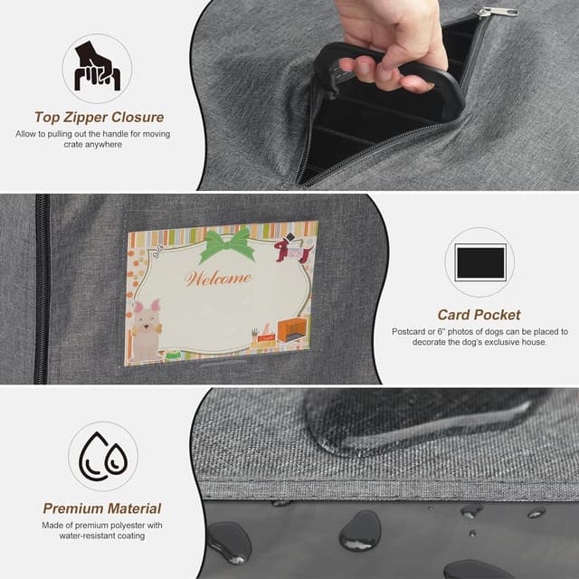 Detalle de Dog Cage Cover 94 x 61 x 63 cm windproof kennel cover