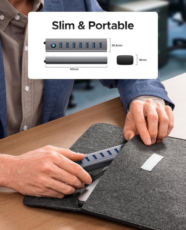 Thumbnail 5 de ORICO Hub USB 3.0 de 7 Puertos con Cable Largo ⚡