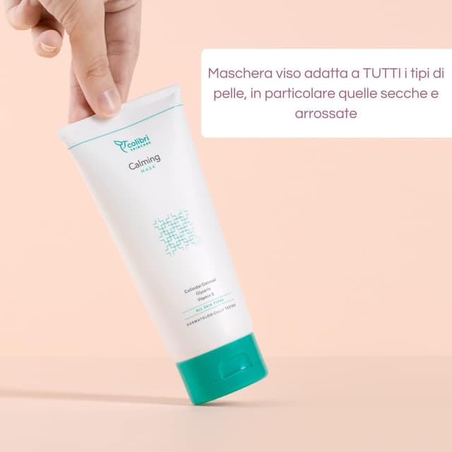Detalle de Colibri Skincare CALMING MASK (150 ml) – maschera viso idratante, nutriente e purificante
