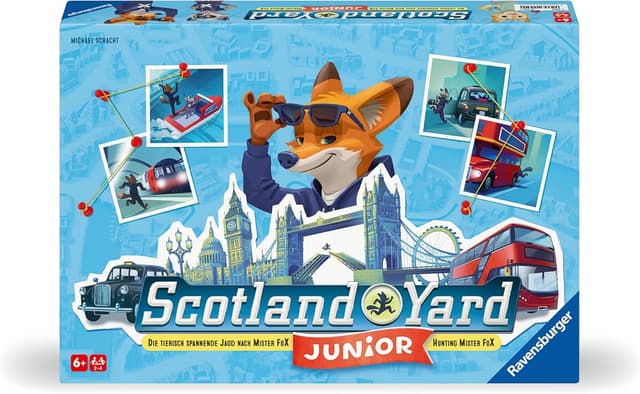 Detalle de Ravensburger Scotland Yard Junior (edizione italiana) – gioco da tavolo 2-4 giocatori per bambini 6+