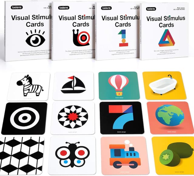 Detalle de beiens High Contrast Flashcards 80 pcs, 5.5"