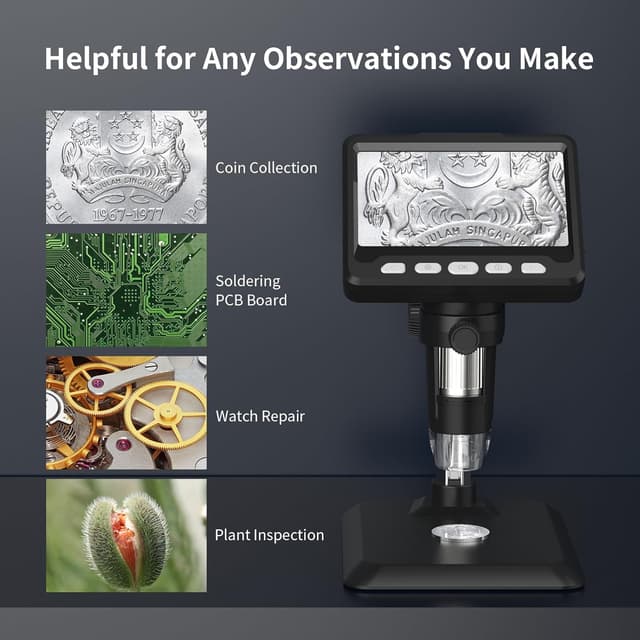 Thumbnail 4 de Digital Microscope 1000X 4.3-inch 1080P with LED lights