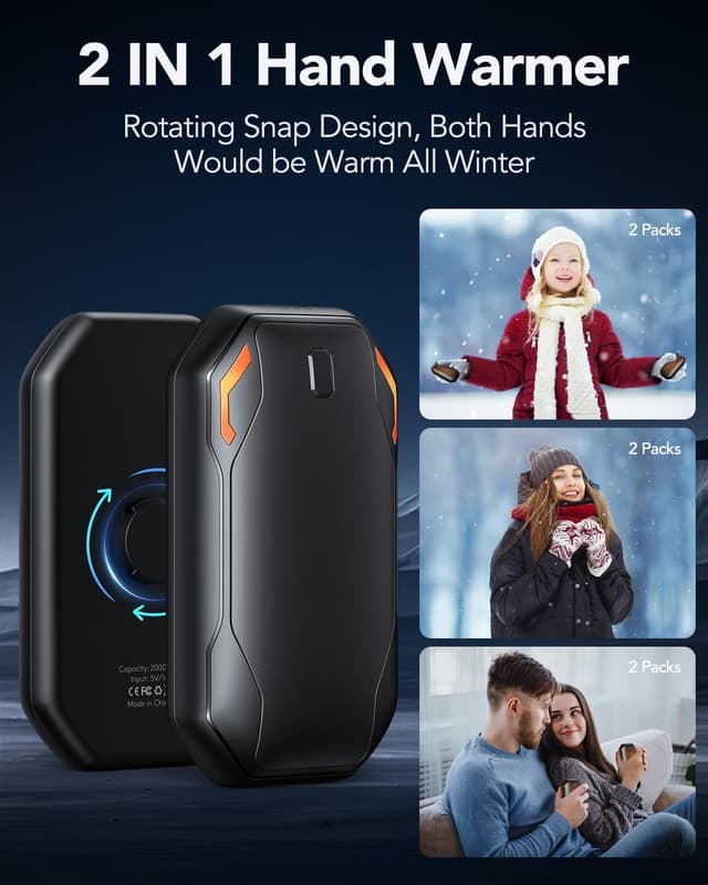 Thumbnail 2 de PHEJIE Rechargeable Hand Warmers 6000mAh 2-pack