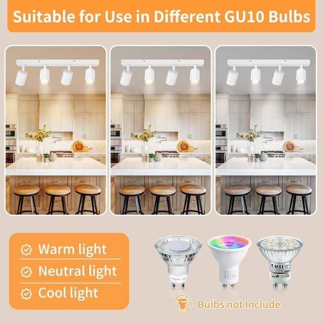 Thumbnail 3 de Dehobo Lámpara Techo 4 Focos GU10