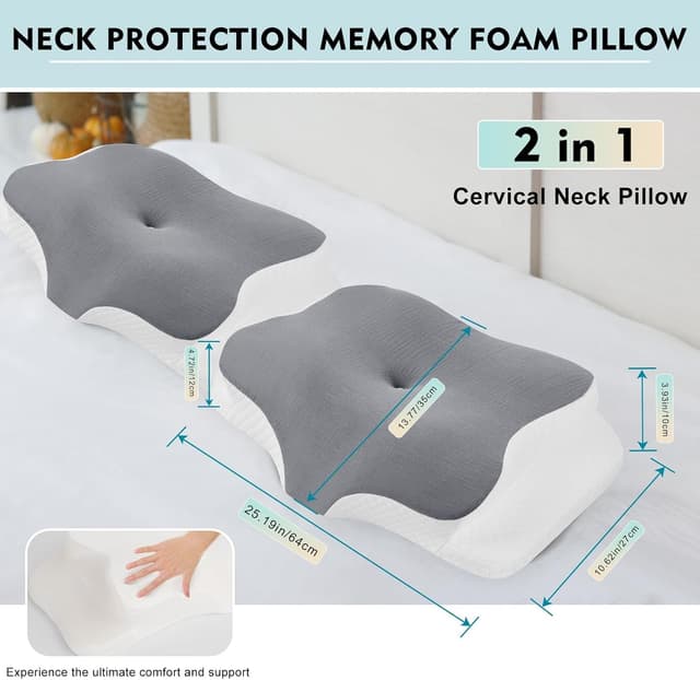 Thumbnail 6 de Hydomi Memory Foam Neck Pillow 15° support