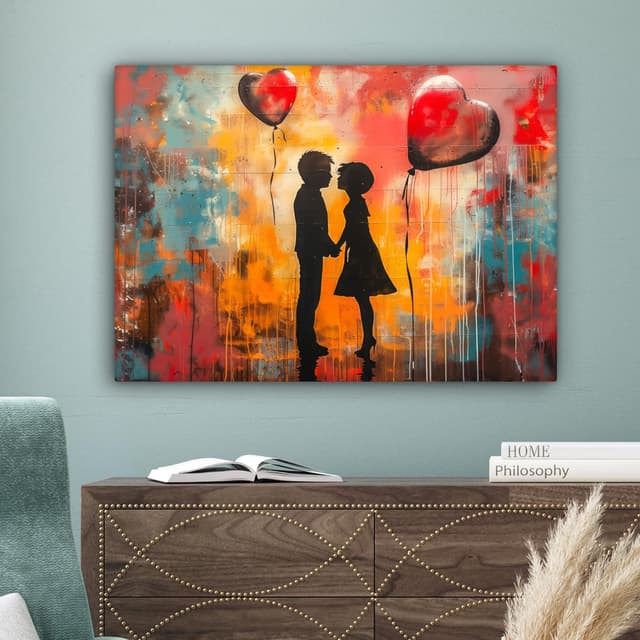 Thumbnail 4 de MuchoWow Impression sur Toile 80x60 cm Murale