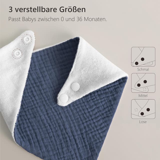 Thumbnail 4 de Bearmoss Lätzchen Musselin 8er Pack