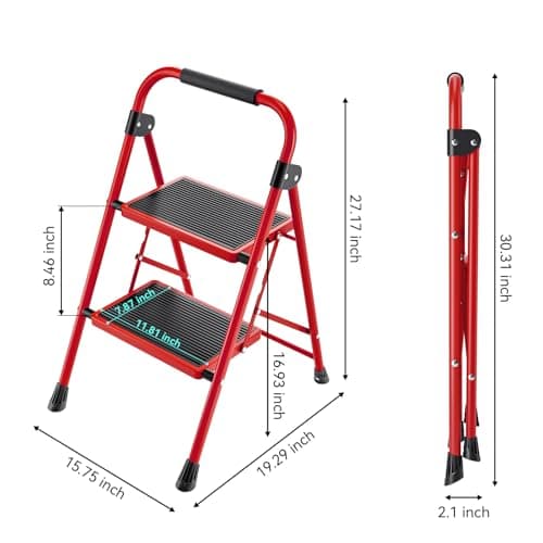 Thumbnail 5 de KINGRACK Escalera Plegable 2 Escalones