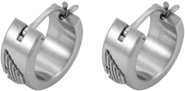 Detalle 2 de Orecchini acciaio argento Emporio Armani uomo