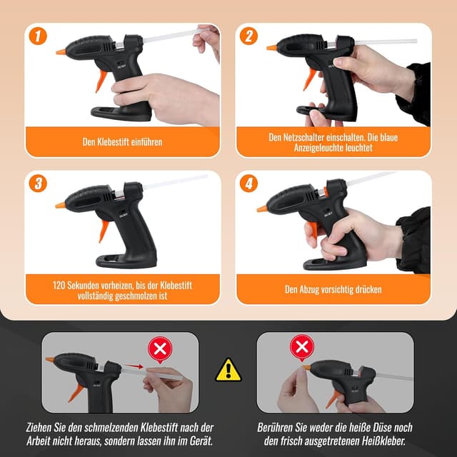 Thumbnail 6 de BURNNOVE Akku Heißklebepistole 3000 mAh