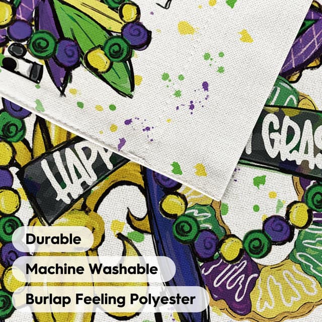 Thumbnail 6 de AVOIN Happy Mardi Gras Garden Flag 12x18 in. 🎉