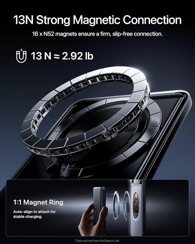 Thumbnail 6 de Baseus PicoGo AM52 10,000mAh Power Bank with Qi2.2 MagSafe (25W) and 45W USB-C