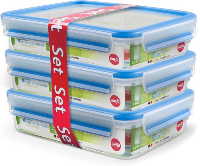 Thumbnail 2 de EMSA Clip & Close Frischhaltedosen-Set 3 x 1,2 L