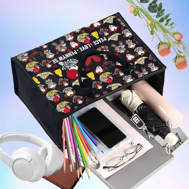 Detalle de LEVLO Cosmetic Make Up Bag – Peace Love Pennywise zipper pouch