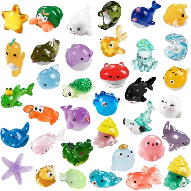 Thumbnail 2 de JOLCEEY 36pcs Mini Sea Animals resin set