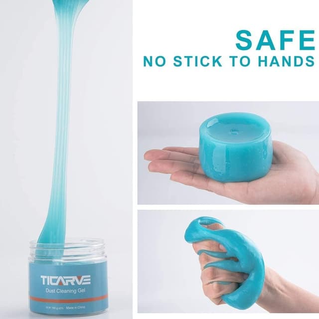 Thumbnail 6 de TICARVE Tastatur Reinigungsgel (2er-Set) – wiederverwendbarer Reinigungsschleim für Auto & Innenraum