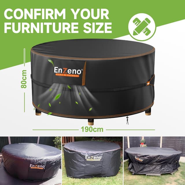 Thumbnail 1 de Enzeno Garden Furniture Cover 190x80cm ☂