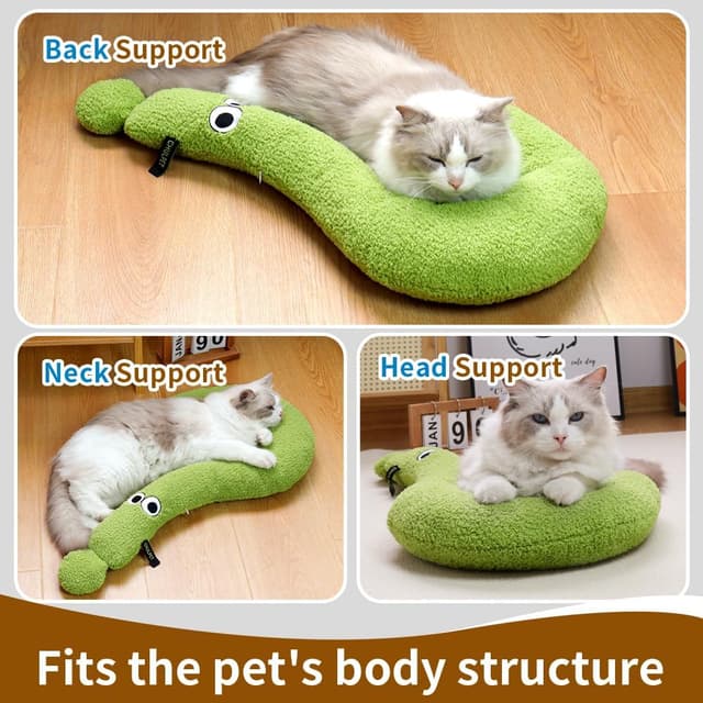 Detalle de CHULPET Hundekissen mit 2 Kissenbezügen – beruhigendes Haustierbettkissen mit seitlichem Reißverschluss