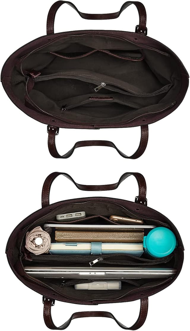 Thumbnail 5 de S-ZONE Sac à Main Femme Grand Fourre Tout cuir