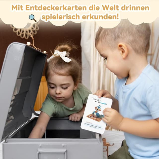 Detalle 2 de 50 Entdeckerkarten für Kinder – Indoor-Suchspiel für zu Hause und bei Regen