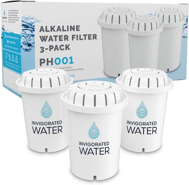 Imagen de PH001 3-Pack Alkaline Water Filter Cartridges for Invigorated Water Jug 1.136 L 💧 en OfertitasTOP