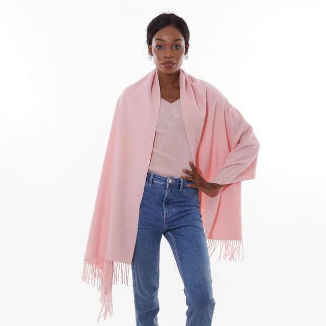 Detalle 2 de Sciarpa Pashmina da donna invernale 200×70 cm: stola elegante per cerimonia e abito da sera