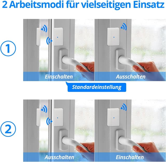 Detalle de Epochglo Fensterkontaktschalter für Dunstabzugshaube – Funk-Abluftsteuerung zum Lüften bei geöffnetem Fenster