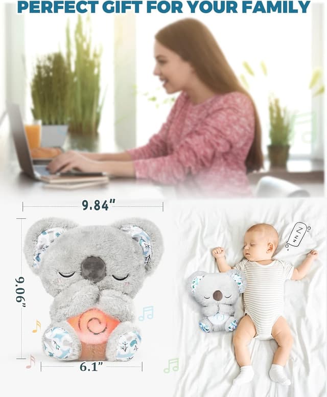 Thumbnail 6 de auby Soothe 'n' Cuddle Koala Kuscheltier mit Beruhigungsfunktion – Plüschspielzeug für Neugeborene