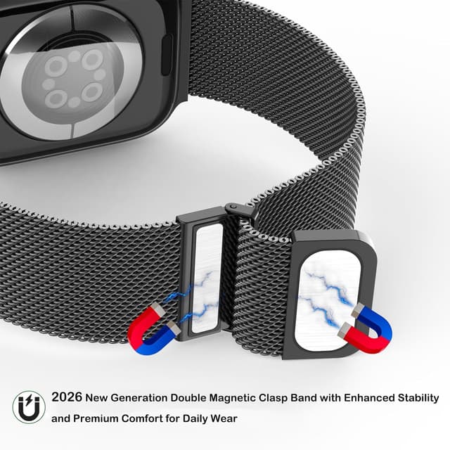 Detalle 2 de Yoohoo Milanese Loop adjustable metal band 49mm