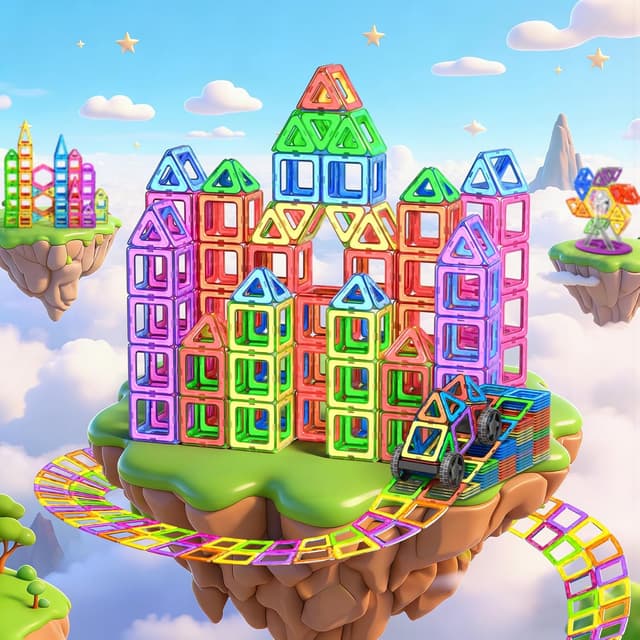 Detalle 2 de WOOBLO Magnetspiel 136 Teile ab 3 Jahren