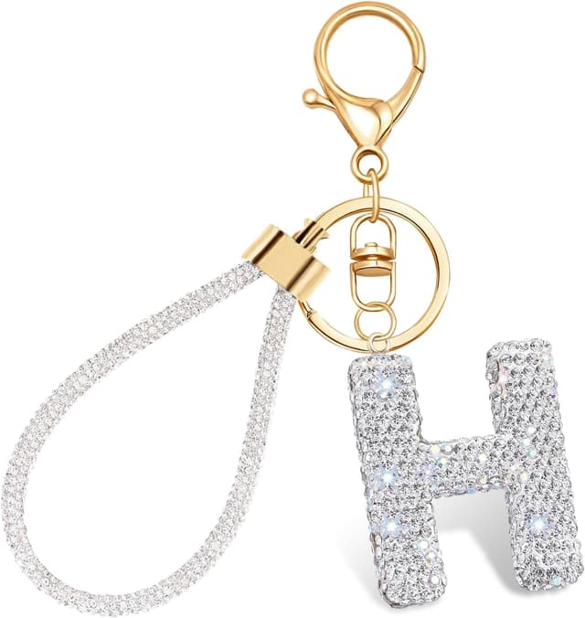 Imagen de Schlüsselanhänger Initial A Silber Strass en OfertitasTOP