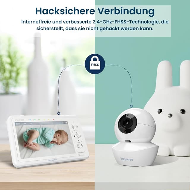 Thumbnail 4 de Babysense Babyphone HD 5 Zoll mit 2 Kameras