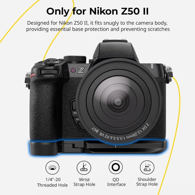 Detalle 2 de SmallRig plaque de base Z50 II pour Nikon Z50 II avec dégagement rapide Arca et interfaces 1/4”-20, QD