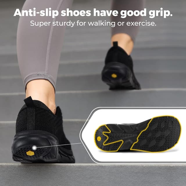 Detalle de FitVille Damen Laufschuhe mit weiter Zehenbox – atmungsaktive Walking- und Joggingsneaker