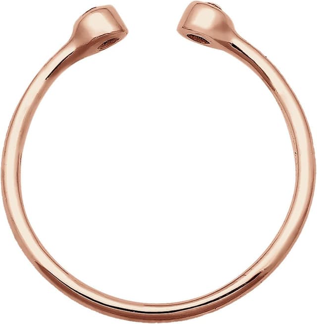 Detalle de Elli Ring Solitär offen 925 Silber rosévergoldet 💍