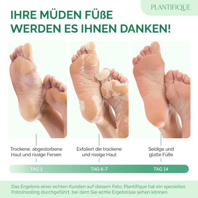 Detalle 2 de Plantifique Fußmaske 2‑Paare Fußpeeling Socken
