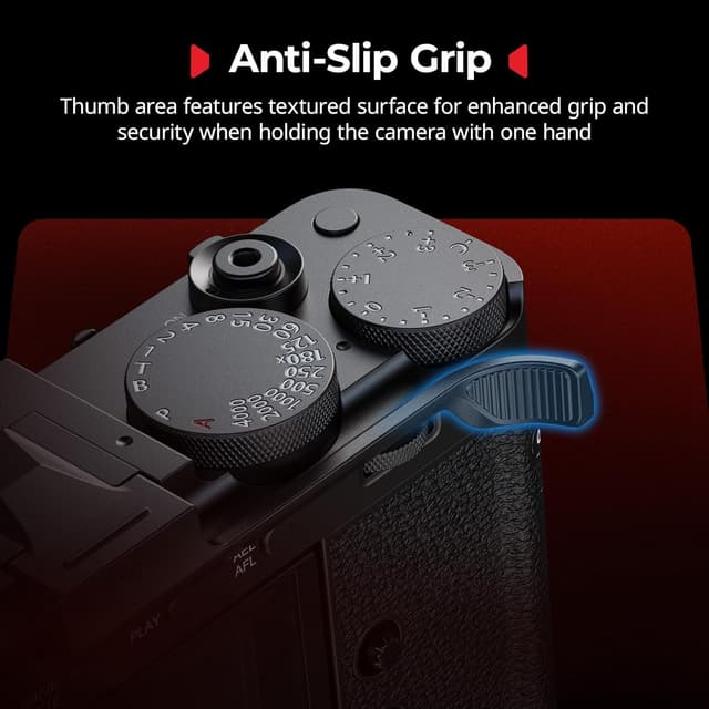 Detalle de SMALLRIG Thumb Grip mit Blitzschuhabdeckung für FUJIFILM X-E5 (Schwarz) – 5452