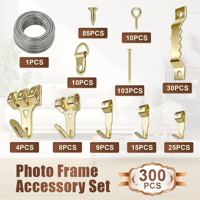 Thumbnail 4 de ojussa 300pcs Picture Hanging Kit