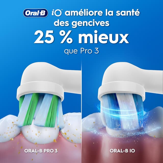 Detalle de Oral-B iO 2 brosse à dents électrique verte Forêt : 3 modes, capteur de pression et minuteur 2 minutes