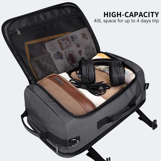 Detalle de WITZMAN Sac à dos de voyage pour ordinateur portable 17" avec port USB (B686) gris argenté