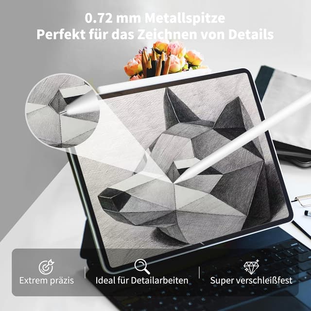 Detalle de MEKO Ersatzspitzen 4er-Pack 0,72 mm für Apple Pencil