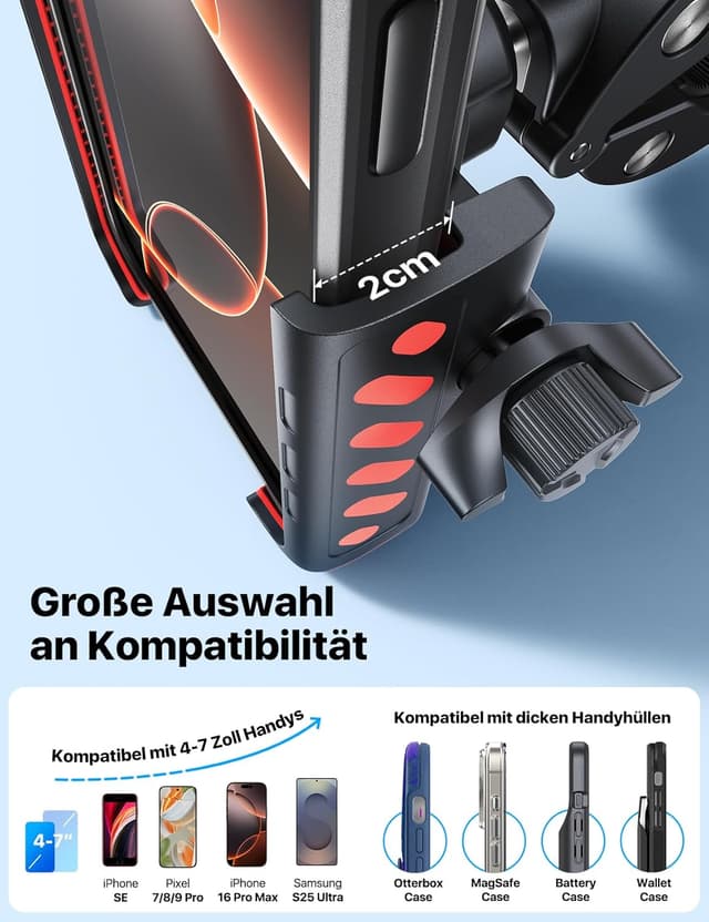 Thumbnail 6 de andobil Stabile Handyhalterung Fahrrad 360°