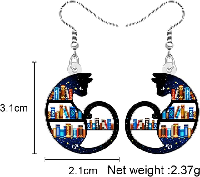 Thumbnail 4 de LONYOO Acrylic Funky Cat Earrings