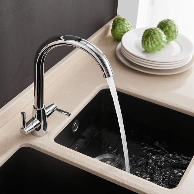 Thumbnail 3 de Heable Kitchen Mixer Tap dual lever swivel spout 🚰