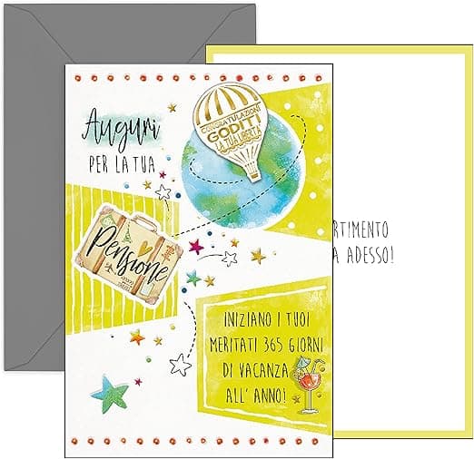 Imagen de ARKRAFT Tarjeta de Felicitación de Pensión en Oro 12x17 cm 🎉 en OfertitasTOP