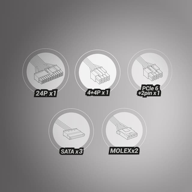 Thumbnail 6 de Tacens RADIX ECO X 550 alimentatore PC ATX 550W con garanzia 6 anni, efficienza 87% e cavi piatti