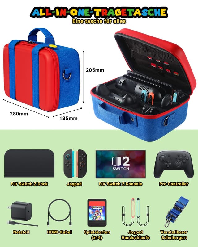 Detalle 2 de FUNLAB All in One Switch 2 Tasche 14 Karten