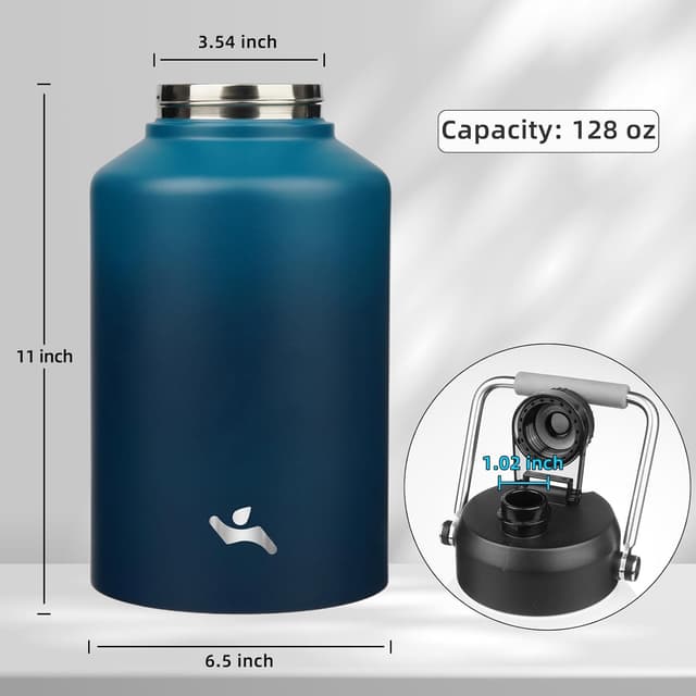 Detalle 2 de Konokyo 1 Gallon Insulated Water Bottle, 128 oz
